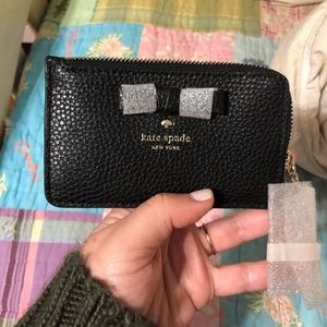 Kate Spade Pershing Street Poppy Card Holder Black